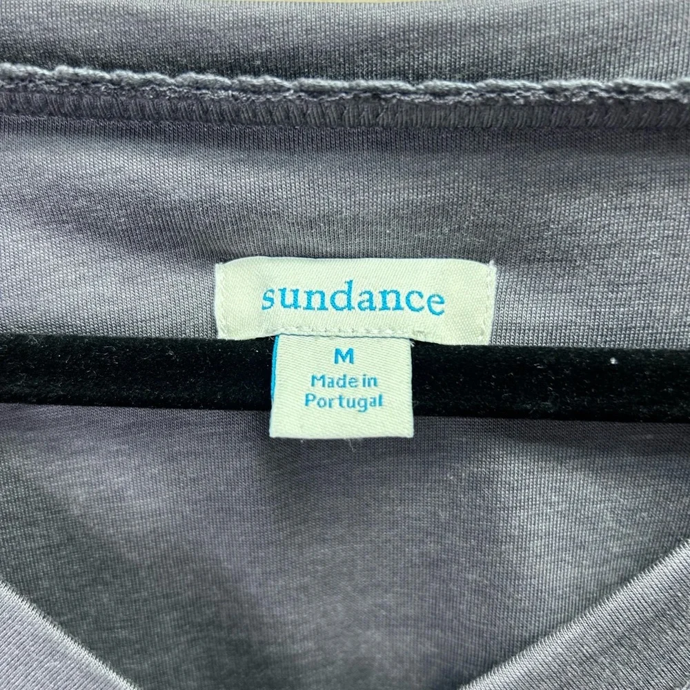 Sundance Charcoal Long Sleeve V-Neck Top - Picture 3 of 5